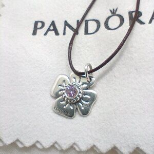 NEW Pandora Daisy Flower with Pink CZ center Clasp Opener Sterling Silver Charm